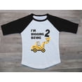 thumbnail image 4 of Tstars Boys Unisex 2nd Birthday Gift Birthday Gift for 2 Year Old Bulldozer Construction Birthday Shirts for Baby Boy Party Birthday Party B Day Toddler Raglan 3-4 Sleeve Baseball Tee, 4 of 5