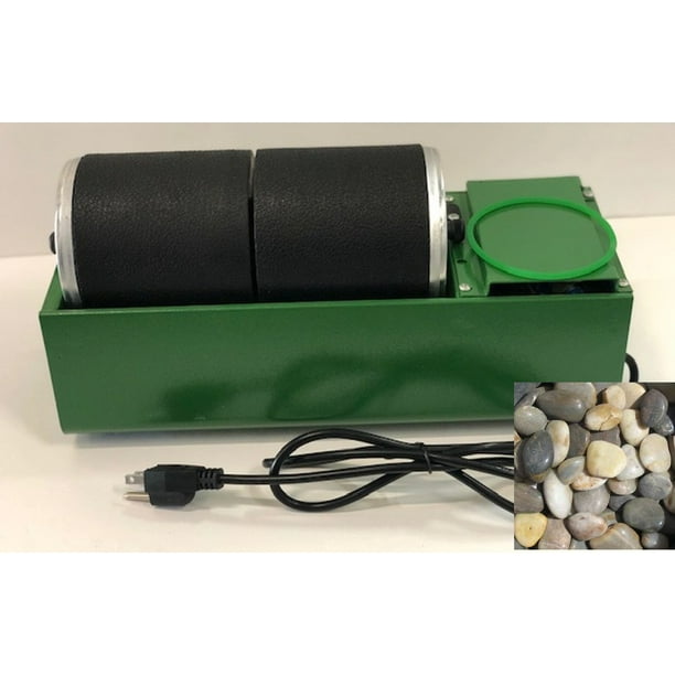 Dual Rotary Rock Tumbler Lapidary Polisher & Rough Rocks