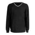 thumbnail image 3 of uikmnh V Neck Sweater Mens Fashion Slim Long Sleeved Knitted Tops, 3 of 3