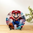 thumbnail image 3 of Lsque Mario Pattern Ceramic Decorative Plate Decorative Plates with Display Stand Personalized Porcelain Plate Ceramic Ornaments for Wall Hanging Decoration-8in, 3 of 6