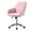 Baby Pink, variant on Paproos Vanity Chair, Swivel Makeup Chair with Backrest & Armrest, Velvet Upholstered Height Adjustable Home Office Chair, Swivel Desk Chair for Office, Home, Bedroom, Beige