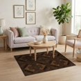 thumbnail image 3 of ODIKA 4'x6' Washable Area Rug Throw Decorative Tan Repeating Grey Beige Bathroom Foyer European for Home Office, Under Desk, Non-Slip Chair-Friendly, Flatwoven, 3 of 7