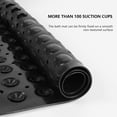 thumbnail image 2 of SANMADROLA Shower Stall Mat 21x21 Square Bathroom Bath Tub Mats for Stand up Showers and Small Bathtubs Drain Holes Keep Floor Clean Machine Washable Suction Cups Soft on Feet Black, 2 of 7