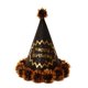 thumbnail image 2 of Gorro triangular de alambre dorado de 20 cm para decoración de tartas de fiesta de adultos y niños, gorro de cumpleaños de bronce perlado, 2 of 6