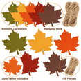 mirlewaiy Thanksgiving Maple Leaf Kraft Paper Gift Tags, Blank Hanging ...