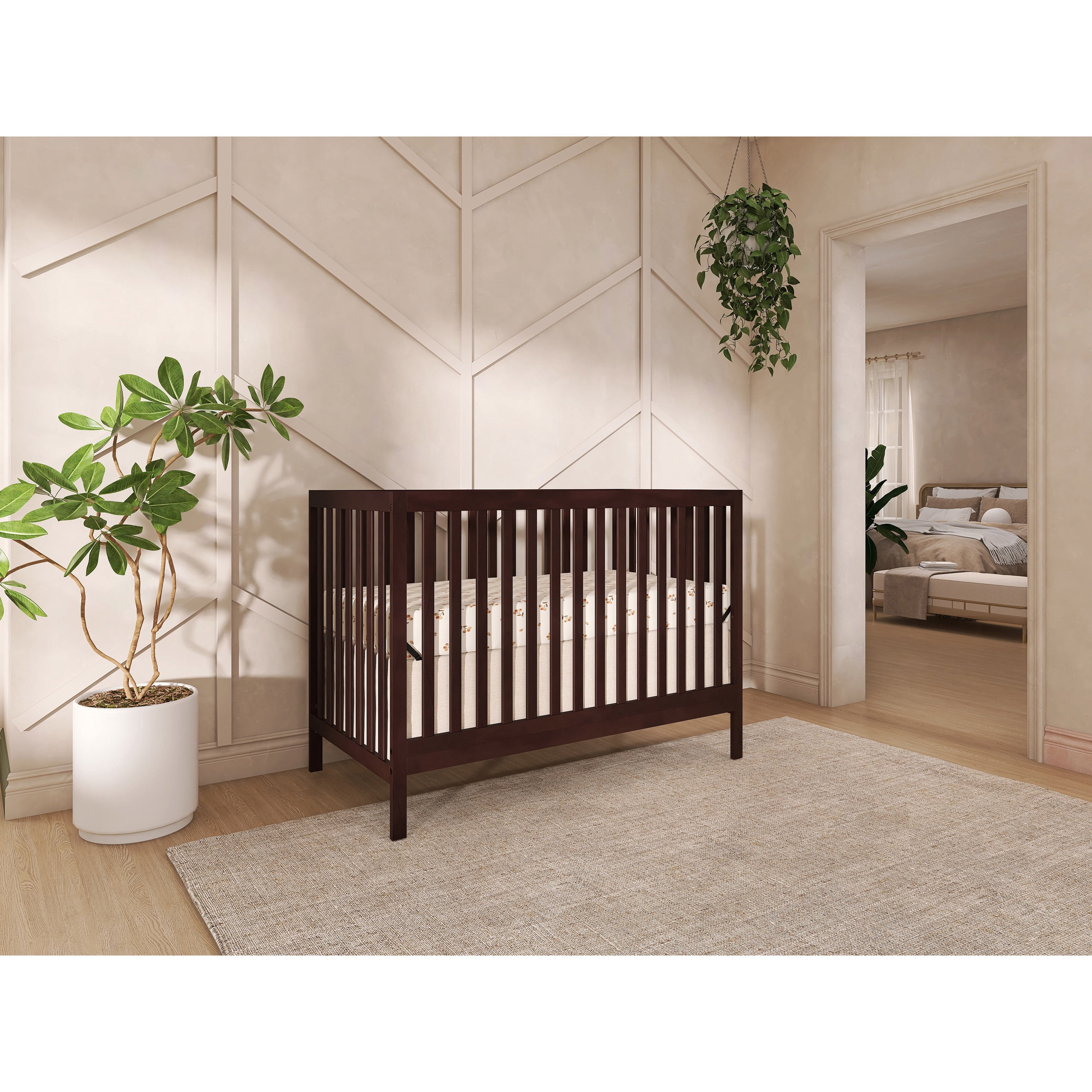Nursery Bundle, Dream On Me Synergy MOD Crib in Espresso and Crib & Toddler Mattress Bundle