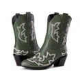 thumbnail image 3 of Mepaouo Cowboy Boots for Women Embroidered Cowgirl Western Mid Calf Boot Pointed Toe Pull on Short Booties, 3 of 9