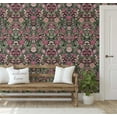 thumbnail image 5 of S4Sassy Botanical Wallpaper - Pink Wall Covering, 25" X 240" Self-Adhesive Vinyl Walls Paper, Wall Wrap, Easy Diy Walls Covering For Farmhouse Bedroom, Living Room, Cabinets, Living Spaces, 5 of 8