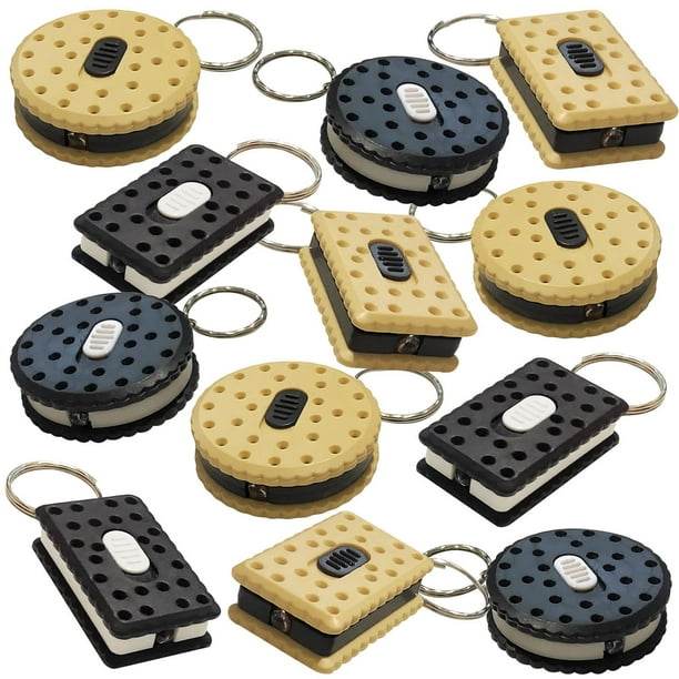 Llaveros con linterna ArtCreativity, galletas tipo sándwich, paquete de 24