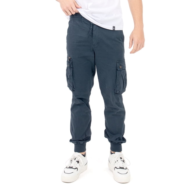 Pantalón Para Hombre Jogger Cargo Con Cierres En Bolsas Quarry Color Azul Marino