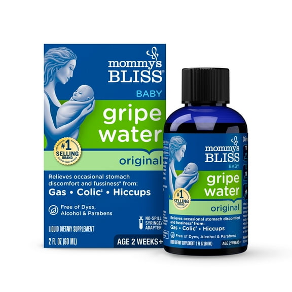 Mommy's Bliss Gripe Water Original, Relieves Stomach and Gas Discomfort, 2 fl oz