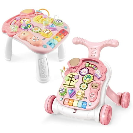 Ealing Baby Walker,2 in1 Sit-to-Stand Learning Walker Activity Center, Toddler Infant Early Push Walkering Toys for Boys and Girls