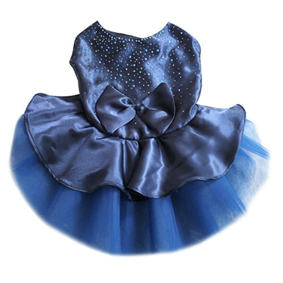 UDIYO Pet Dog Puppy Bow Gauze Tutu Dress Skirt Cat Sequin Princess Clothes Apparel