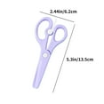 thumbnail image 3 of Safety Craft Scissors 5.31x2.36in Spring-Loaded Paper Cutting Tool with Rounded Tips for Art Projects(Purple), 3 of 8
