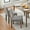 Gray 2chairs/Package, variant on Upholstered Dining Chairs Set of 2, Modern Fabric Kitchen Side Chairs with Sturdy Wood Legs, Rubber Frame,Sleek Vertical Stripes, Comfortable Soft Linen for Dining Room, Restaurant, Cafe