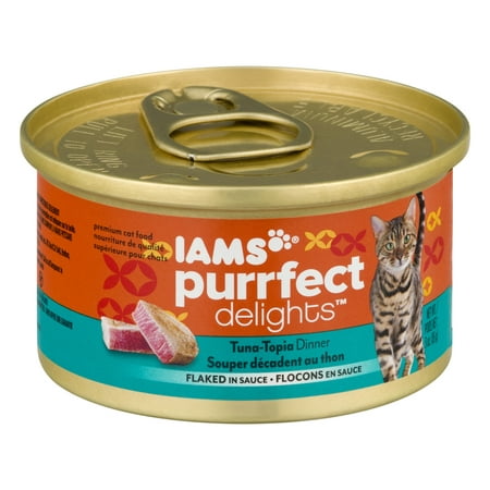 UPC 019014702640 product image for Iams Purrfect Delights Flaked In Sauce Tuna-Topia Dinner Canned Cat Food, 3 Oz | upcitemdb.com