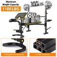 thumbnail image 6 of Weight Bench,Blacksmith 6-in-1 Adjustable 1100 lbs Load Bearing Weightbench Set with Squat Rack, Leg Developer, Preacher Curl, Butterfly Arms, 6 of 9