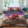 thumbnail image 2 of Dinotrux Conjunto de sábanas temático, trío de piezas, cómodo y amigable con la piel, diseño único, regalo de decoración para el hogar para familiares, amigos y fans,140cm *210cm, 2 of 6