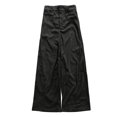 thumbnail image 4 of Gaucho Pants for Women Corduroy Wide Leg Palazzo Culottes Bottoms Work Trousers Loose Fit Dressy Casual Office Elastic Waist Women's Fall/Winter Outfits(Black,XS), 4 of 4