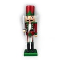 thumbnail image 3 of 10" Nutcracker Christmas Decoration (Set of 4) - Traditional Wooden Red & Green King, Soldier, & Drummer Styles. For Friends, Family, and Coworkers., 3 of 6