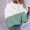 thumbnail image 4 of Halloween Sweatshirts for Women Winter Fall Relaxed Fit Hooded Long Sleeve Puff Drop Shoulder Drawstring Graphic Hoodie Cotton Hoodies Hoodie(Light Green,M), 4 of 6