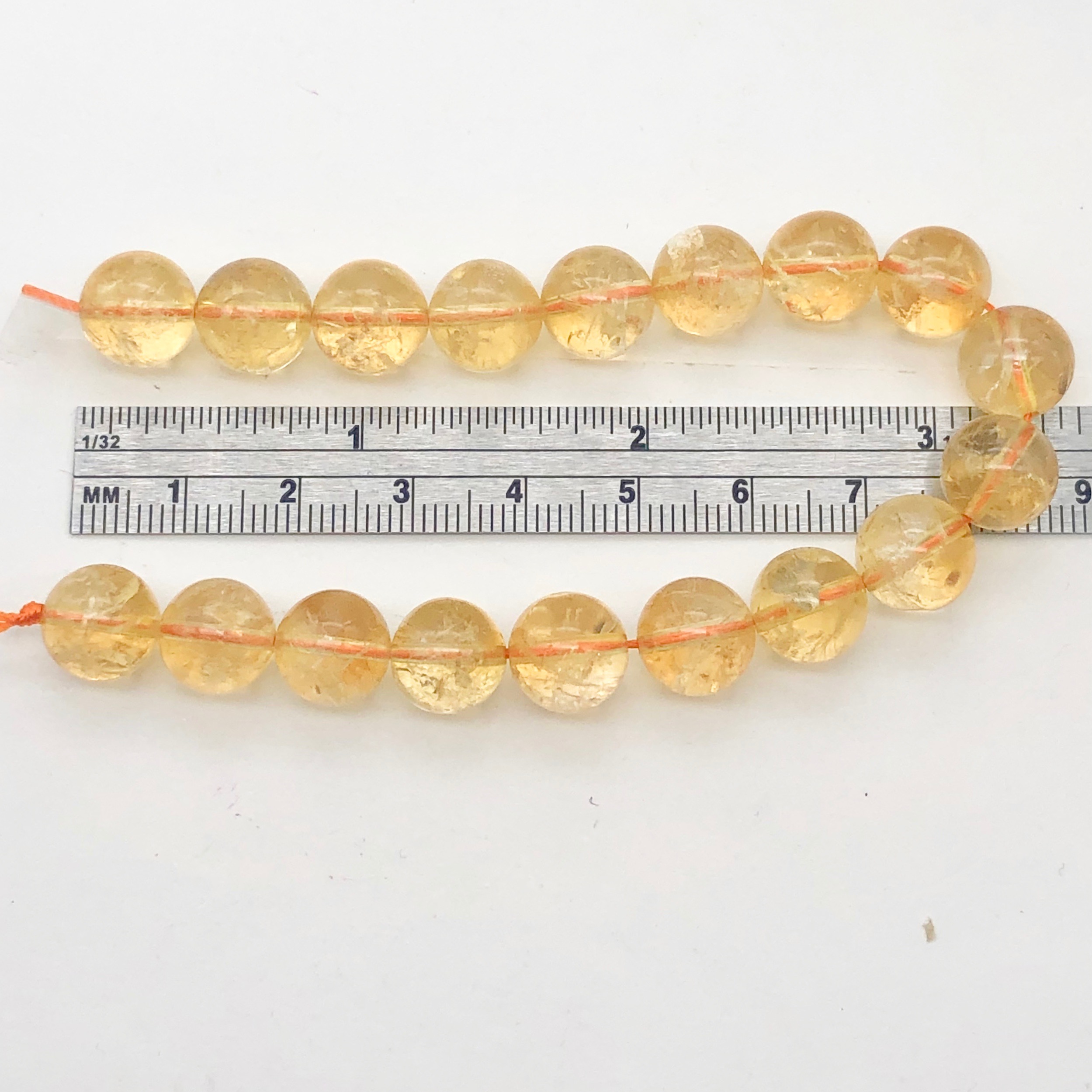 Citrine Stone Half Strand Round | 10mm | Gold | 18 Bead(s) - image 4 of 10