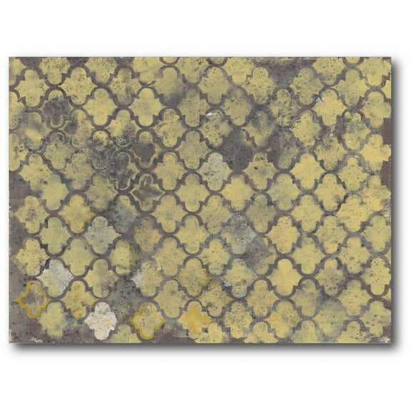 Gray & Yellow abstract Gallery-Wrapped Canvas Wall Art, 16x20