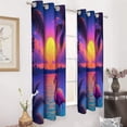 thumbnail image 3 of Tropical Sunset Flamingo 2pcs Blackout Curtains For Living Room Bedroom Grommet Top Window Set for Left And Right Biparting Open, 3 of 6