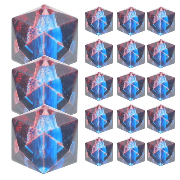 WASHWEPE 200Pcs Acrylic Beads for Diy Jewelry Making in Blue Red Assorted Colors