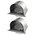 thumbnail image 1 of 2 Pcs Capuchon de Ventilation en Acier Inoxydable pour Cheminée Capot Imperméable Couvertures de Ventilation Murales Extérieures Cuisine, 1 of 8