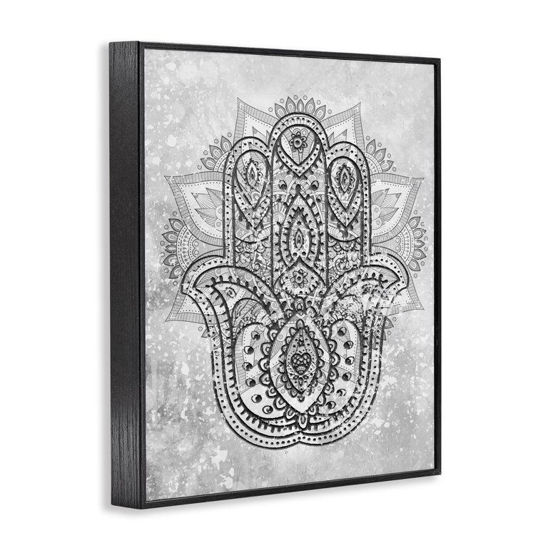 Stupell Eclectic Hamsa Hand Intricate Pattern Framed Art, 11x14 photo 2
