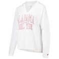thumbnail image 2 of Women's League Collegiate Wear White Alabama Crimson Tide Slub Long Sleeve V-Neck Hoodie T-Shirt, 2 of 3