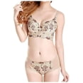 thumbnail image 1 of Women's Embroidered Adjustable Push up Bra Set Bras Sets for Women Bras Sets Plus Size Bras Sets for Women Plus Size Blue with Matching Robe Bras Sets for Women Plus Size with Robe Gray 36, 1 of 4