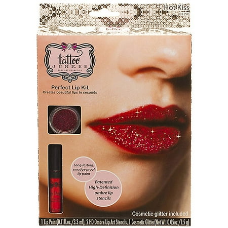 Tattoo Junkee Hot Kiss Perfect Lip Kit, 4 pc