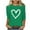 Z1-Green, variant on Xcmzpl Valentine's Day Tunic Tops for Women Loose Casual 3/4 Sleeve Crew Neck Tunic Tops Fashion Cute Heart Graphic Tees Plus Size Holiday Blouses Green S-5XL