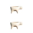 thumbnail image 1 of Ounissouiy Cerámica y artesanía exquisita - Soporte de cerámica en forma de pata para estabilidad y durabilidad Bajo mantenimiento Creatividad Blanco 2Conjunto, 1 of 6