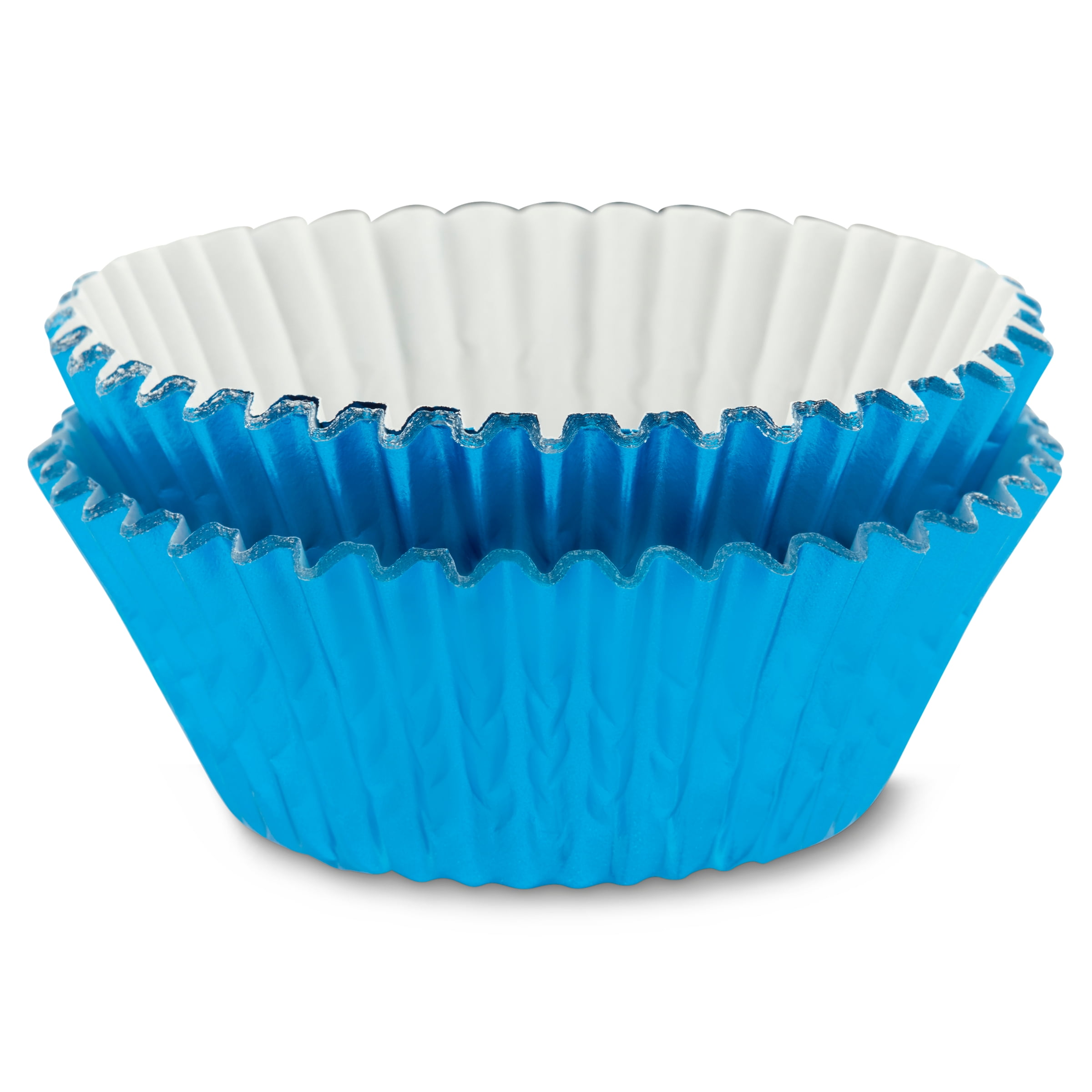 (3 pack) Great Value Cupcake Liners, Metallic Blue, 24 Count