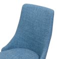 thumbnail image 3 of Noble House Beatrice Fabric Dining Chairs, Set of 2, Muted Blue, Light Walnut, 3 of 7