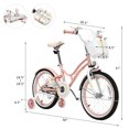 thumbnail image 5 of Topbuy 18" Kids Bike w/Removable Training Wheels &Adjustable Seat Toddlers Freestyle Adjustable Bicycle Pink, 5 of 8