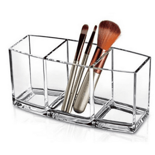 Creative Make Up Brush Holders with Lid, Dustp-roof Makeup Brush Holder,  Clear Cosmetic Brush Storage Box Lid Makeup Bushes Organizer for  Countertop(Pink-New) 