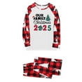 thumbnail image 2 of Our Family Christmas 2025 Matching Pajamas Sets Letter Tree Printed Funny Holiday Xmas Jammies Long Sleeve Tee and Bottom Plaid Pants Loungewear Sleepwear, 2 of 4