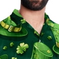 thumbnail image 5 of Saint Patrick's Day Men's Short Sleeve Poplin Shirt, Casual Printed Button Down Summer Beach Shirt - Unisex, 5 of 6