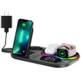 thumbnail image 4 of Srliya Wireless Charger, 3 in 1 Wireless Charging Station with Digital Clock and Colorful Light, for Apple Watch/iPhone/13/12/11/Pro/Pro Max Samsung Galaxy S6 Series Phone With QC3.0 Adapter-Black, 4 of 5