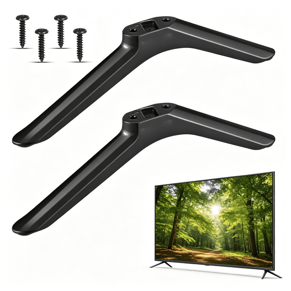 XIBUFE Universal Tv Stand Legs with Screws Replacement Tv Feet Tabletop Base Stand Legs Television Pedestal Foot Television Bracket Mount Leg for Living Room Bedroom for 32 Inch