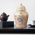 thumbnail image 3 of Tarro de jengibre de cerámica de estilo chino Almacene sus Decoración de la sala de estar Regalo para bodas, Almacenamiento de té EstiloB, 3 of 8
