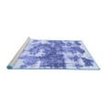 thumbnail image 2 of Ahgly Company Machine Washable Indoor Round Abstract Blue Modern Area Rugs, 7' Round, 2 of 4