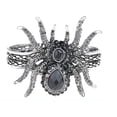 thumbnail image 1 of Silvery Metal Spider Bangle Bracelet Halloween, 1 of 5