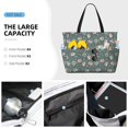 thumbnail image 2 of Wukai Hedgehogs and Flowers Print Zipper Bag,large Beach Tote Bag,Waterproof Sandproof Bag,Grocery and Picnic Tote Travel Bag, 2 of 5
