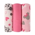 thumbnail image 4 of Disney Minnie Mouse 3 Pack Cotton Receiving Blankets, 4 of 6