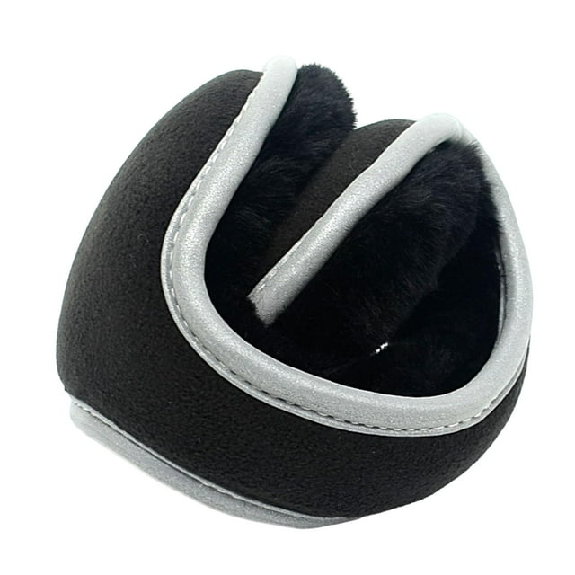 Foldable Ear Warmers, Ear Cover Protector Warm Earmuffs for Outdoor Cold Weather Black